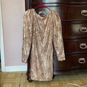 Gold sequin dress